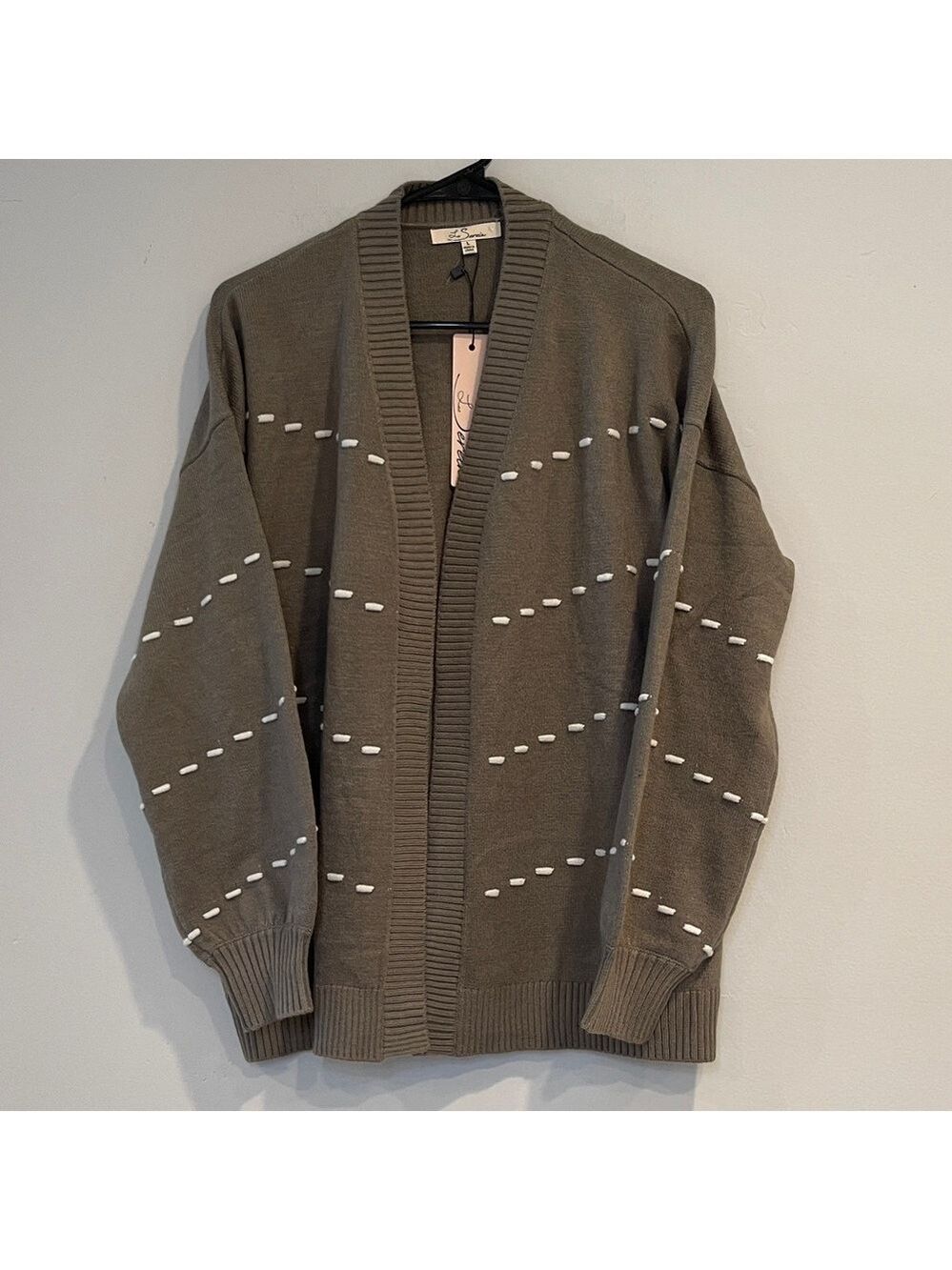 NWT Les Serein (Stitch Fix) Olive Cardigan Sweater Size Large